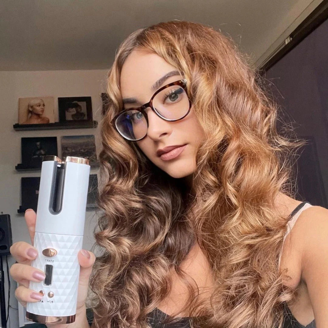 Curlmate rizador inalámbrico — vista frontal del producto