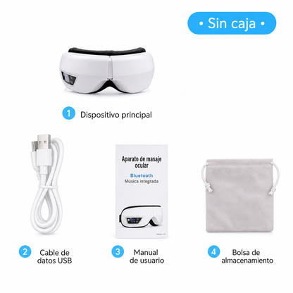 Masajeador ocular recargable USB con batería 1200mAh - 4 modos