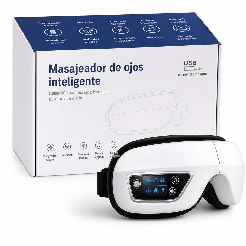 Masajeador de Ojos 6D plegable y portátil - diseño ergonómico